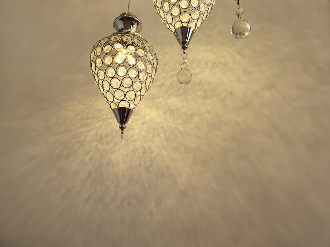 Photo artistic textured glass floor lamp